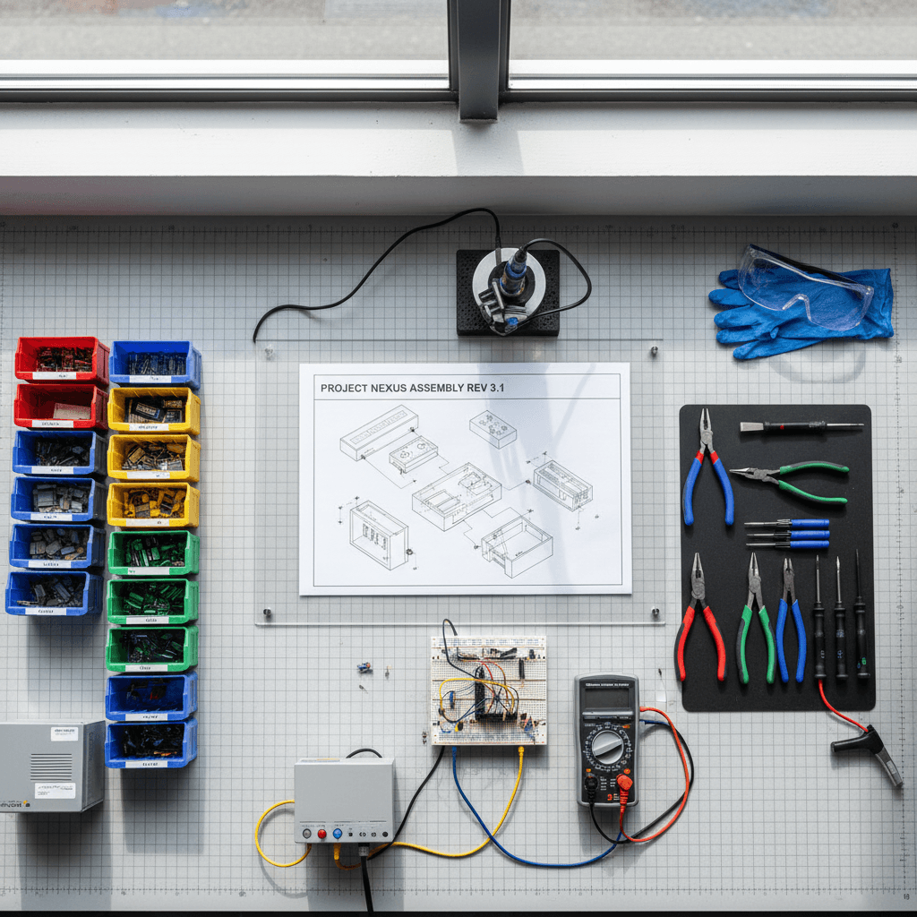 Organized workstation with documented processes